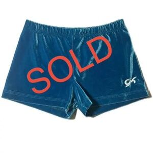 SOLD GK Elite velvet athletic cheer gym shorts sportswear dance dancewear AL
